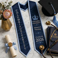 Custom Graduation Stole Class of 2026 | Personalized Nursing Sash for Graduates | First Generation Graduate Gift | Embroidered Regalia